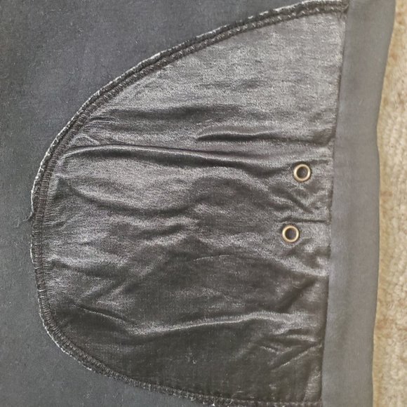 Major De Lema Vintage 90s Black Cargo Jogger Sweatpants Lounge Pants Sz XS - Picture 3 of 7